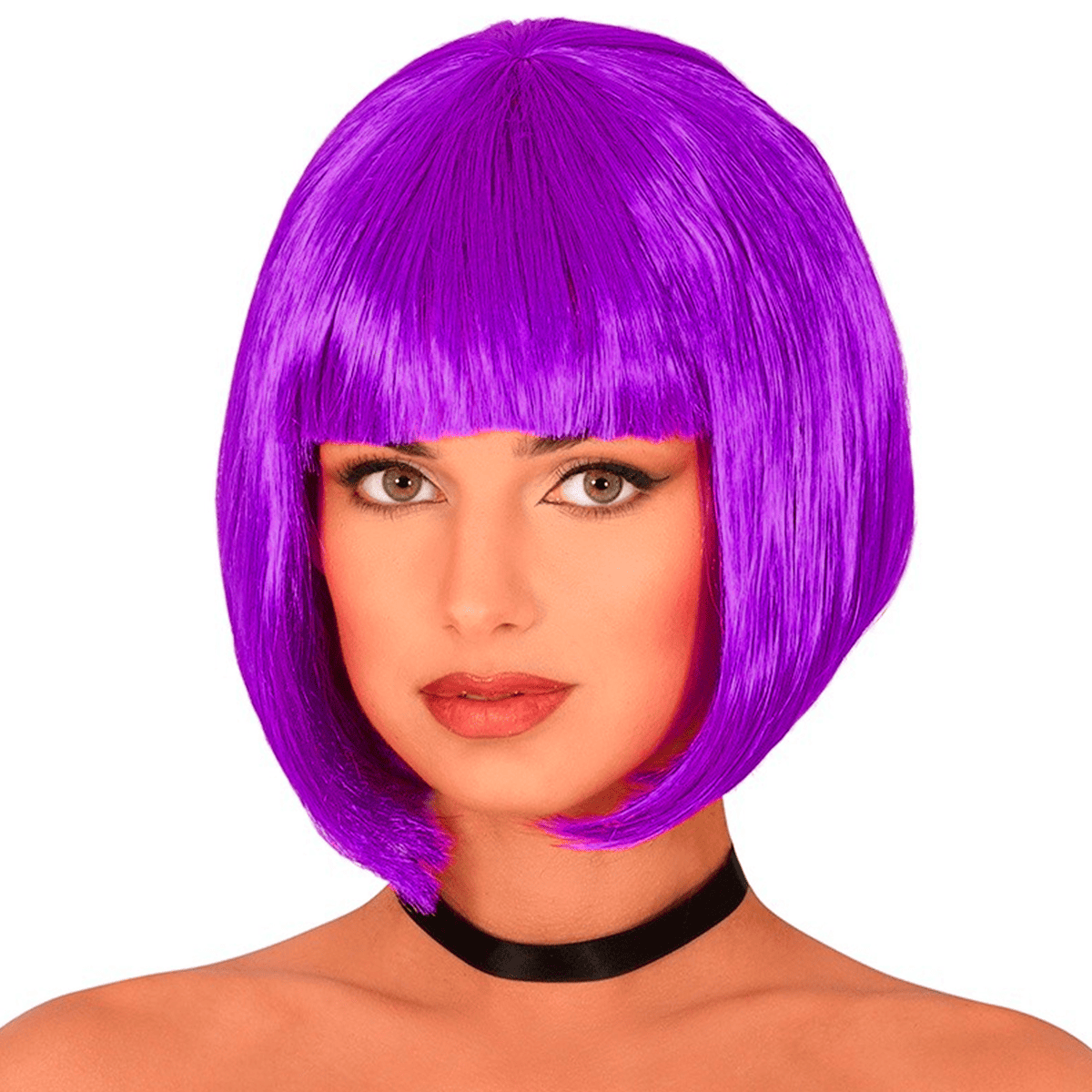 Miniatura 7 de Peluca Corta Con Flequillo KL1027-40 - Color: Fucsia